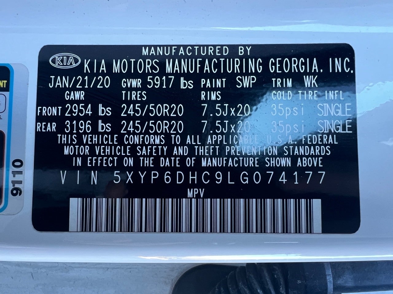 2020 Kia Telluride S