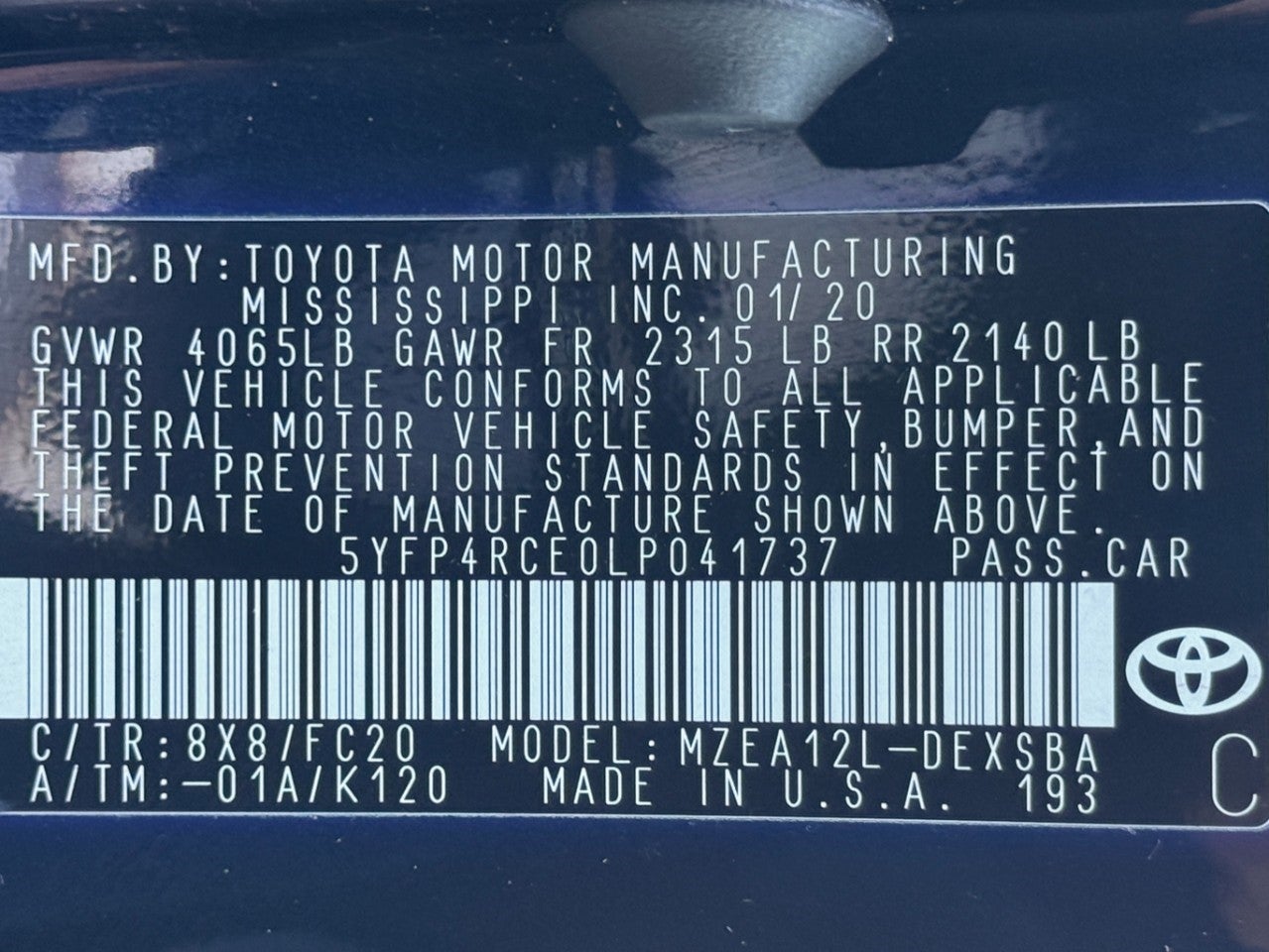 2020 Toyota Corolla SE CVT (Natl)