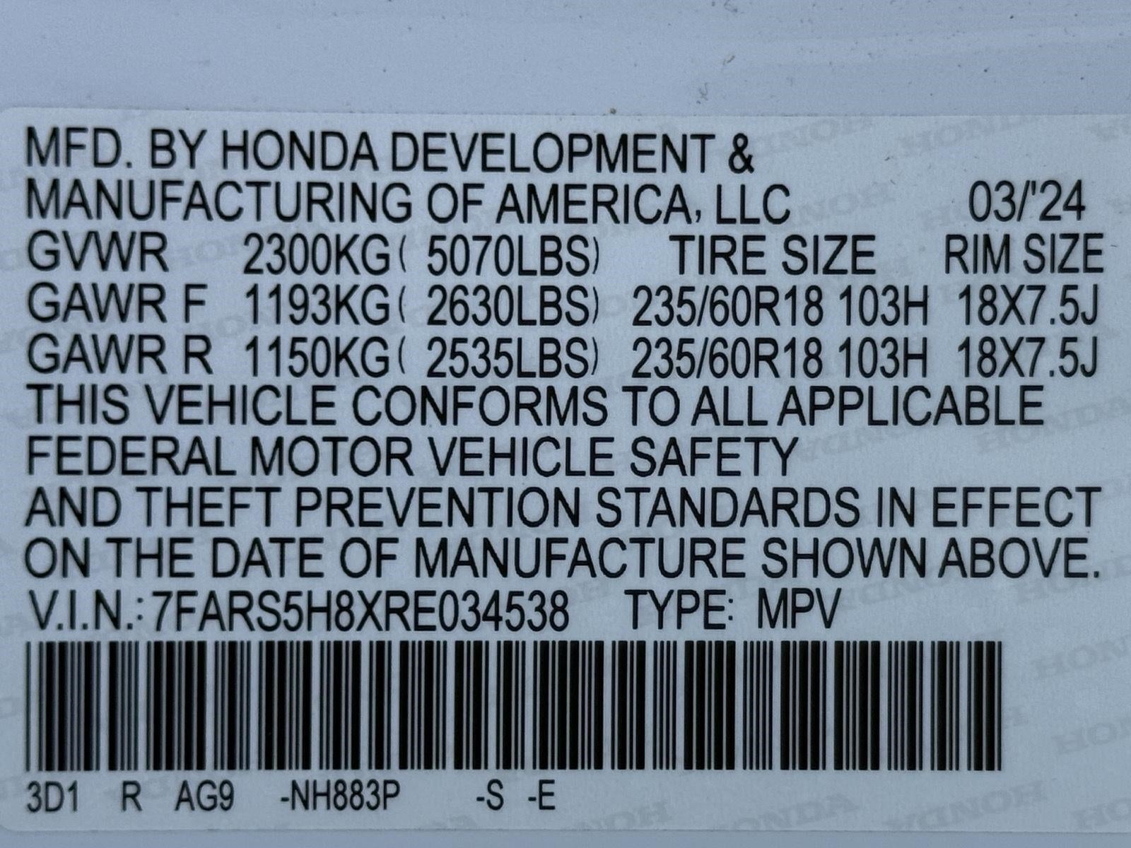 2024 Honda CR-V Hybrid Sport-L FWD