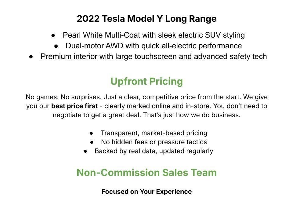 Used 2022 Tesla Model Y Long Range with VIN 7SAYGDEE9NF363502 for sale in Appleton, WI