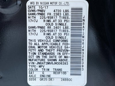 2018 Nissan Rogue AWD SV