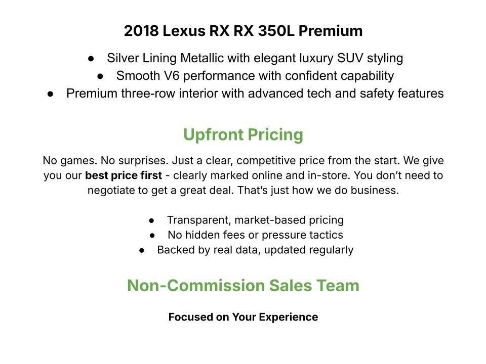 2018 Lexus RX 350L Premium Premium AWD