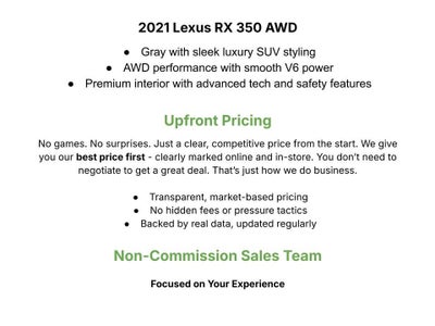 2021 Lexus RX 350 AWD