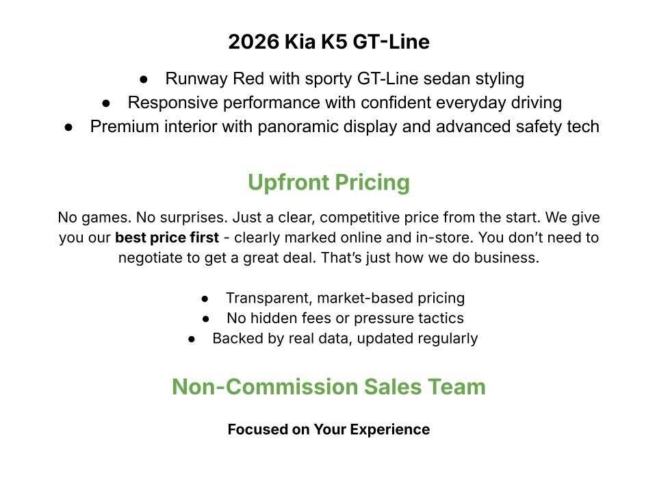2026 Kia K5 GT-Line Auto AWD