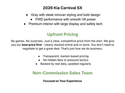 2026 Kia Carnival SX FWD