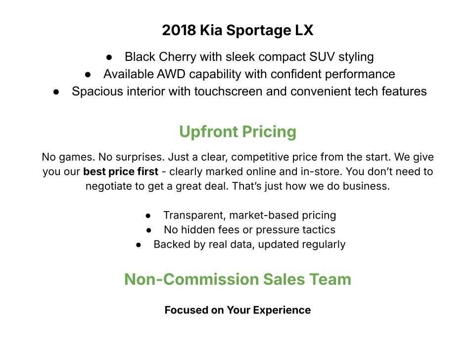 Used 2018 Kia Sportage LX with VIN KNDPM3AC3J7386905 for sale in Appleton, WI