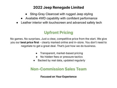 2022 Jeep Renegade Limited 4x4