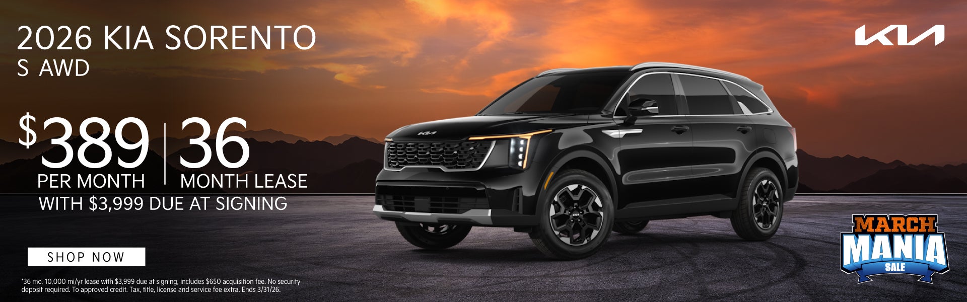 2026 Kia Sorento S AWD